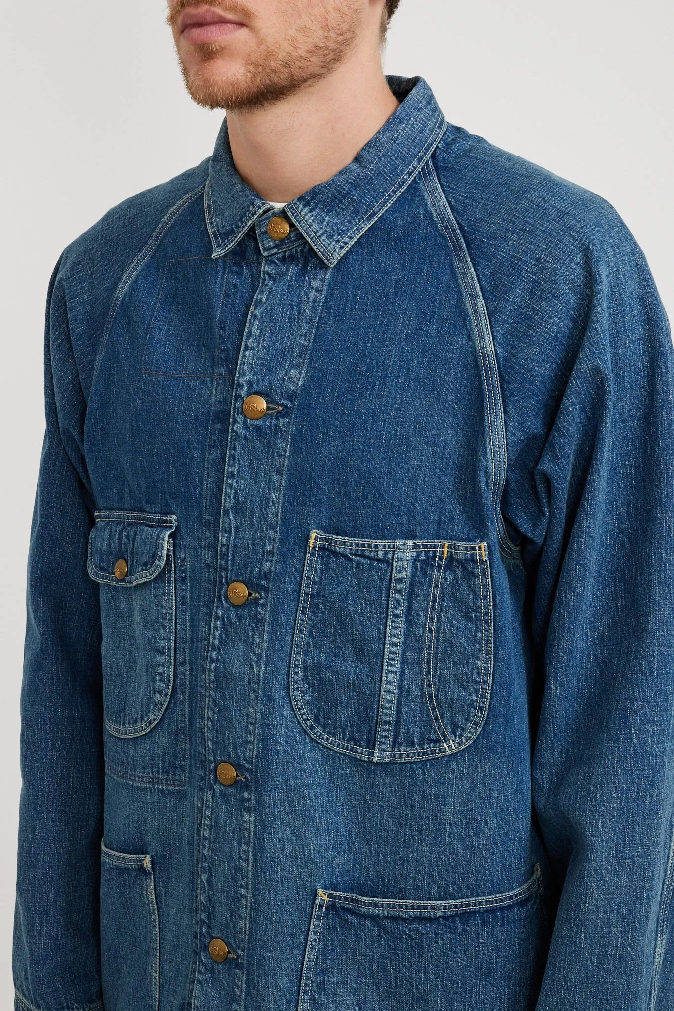 1950's Coverall Used Wash Denim Used