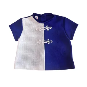 1960s Navy Top  9-12 Months