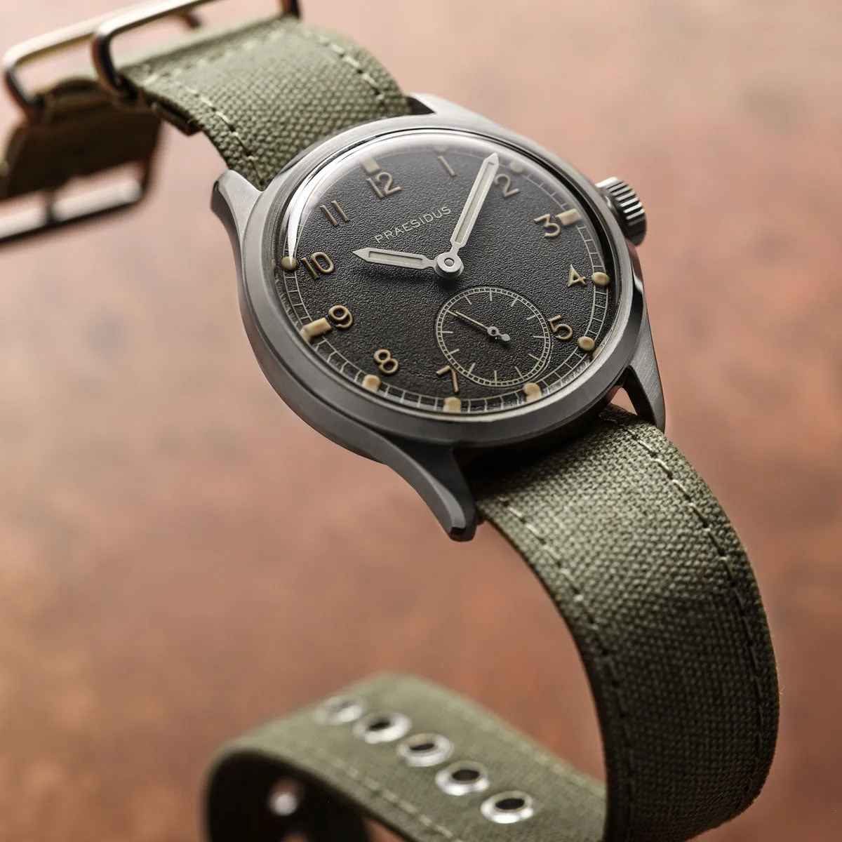 1973 British Military Watch Strap: WARRIOR CANVAS - Army Green