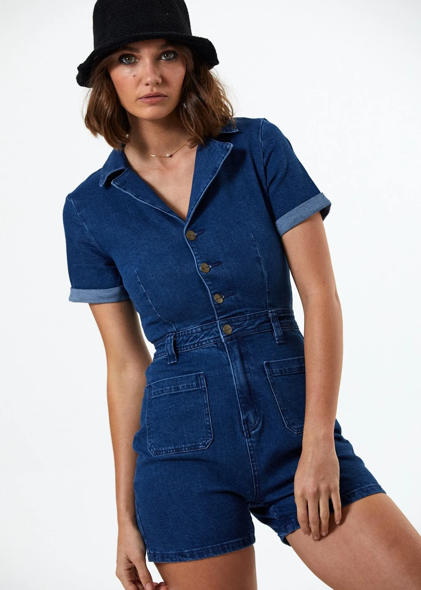 Afends Womens Gigi - Denim Jumpsuit