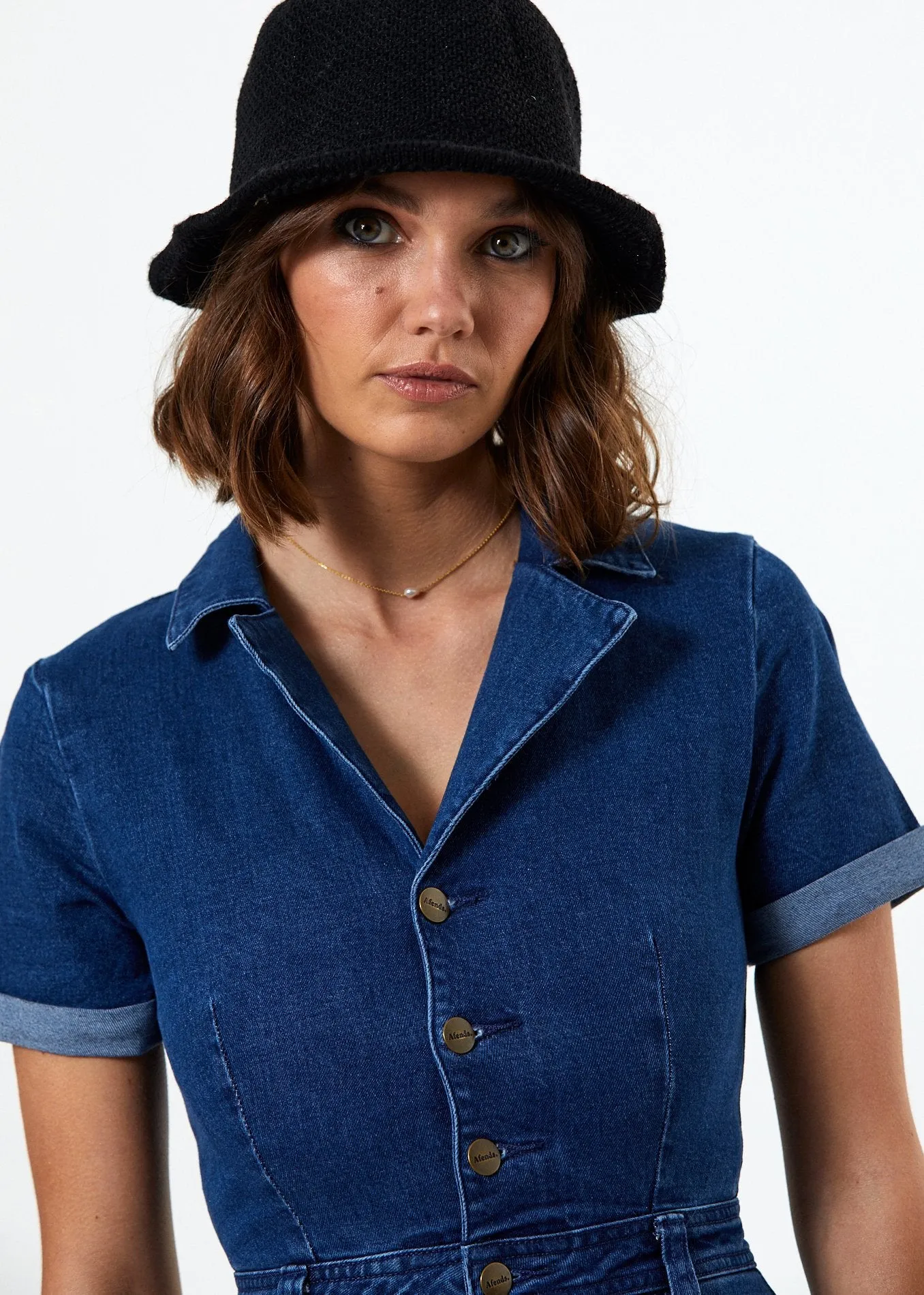 Afends Womens Gigi - Denim Jumpsuit