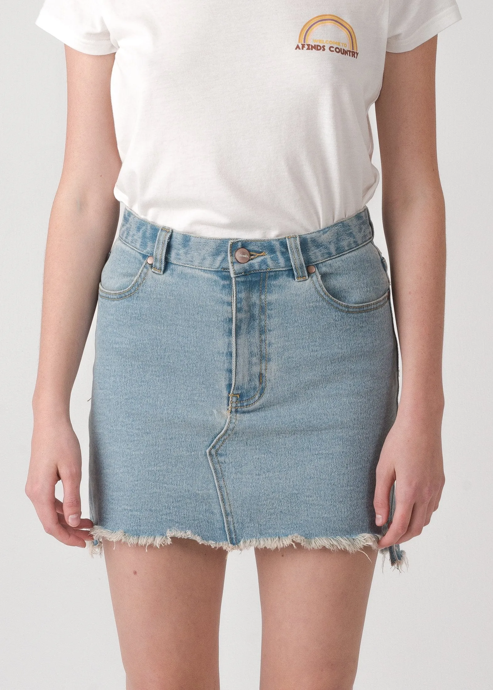 Afends Womens Schouler - Denim Skirt