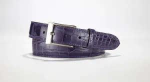 American Alligator Belt - Glossy 1 3/8" - 35mm (Purple)