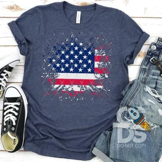 American Flag Splatter