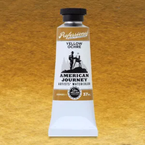 American Journey Artists Watercolor Paint, Yellow Ochre, 37 ml