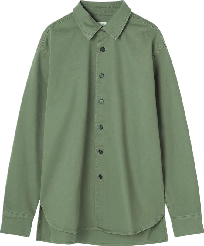 American Vintage Green Long Sleeve Cotton Shirt UK M/L