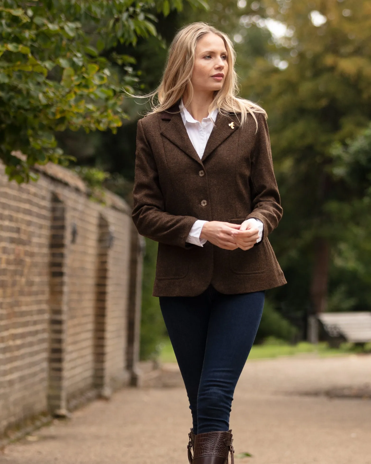 Arena Tweed Blazer - Brown