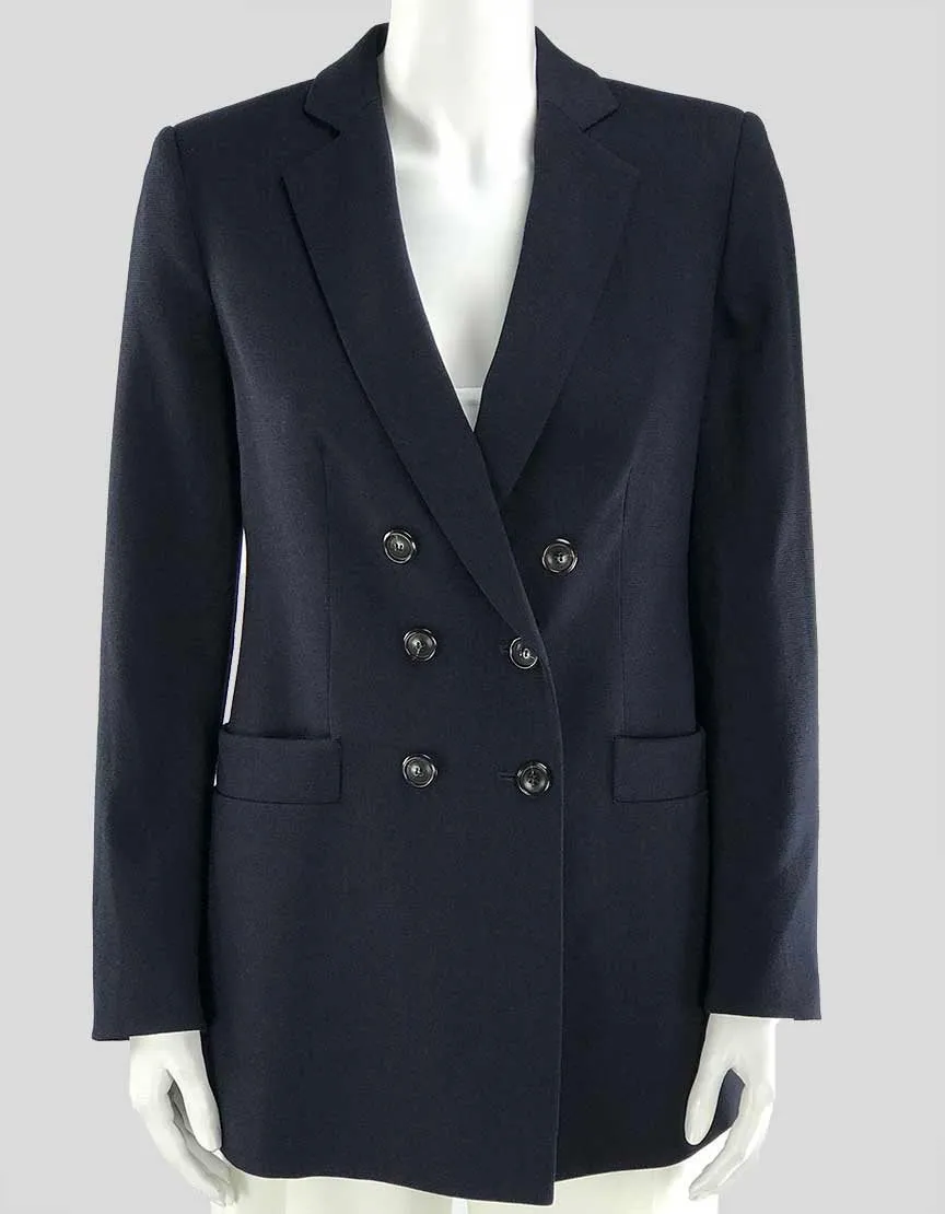 Armani Collezioni Double Breasted Navy Blazer 4 US