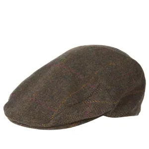 Barbour Men's Crieff Flat Cap in Olive/Purple/Yellow