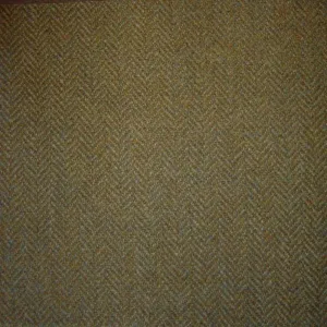 Beige & Brown Herringbone Tweed