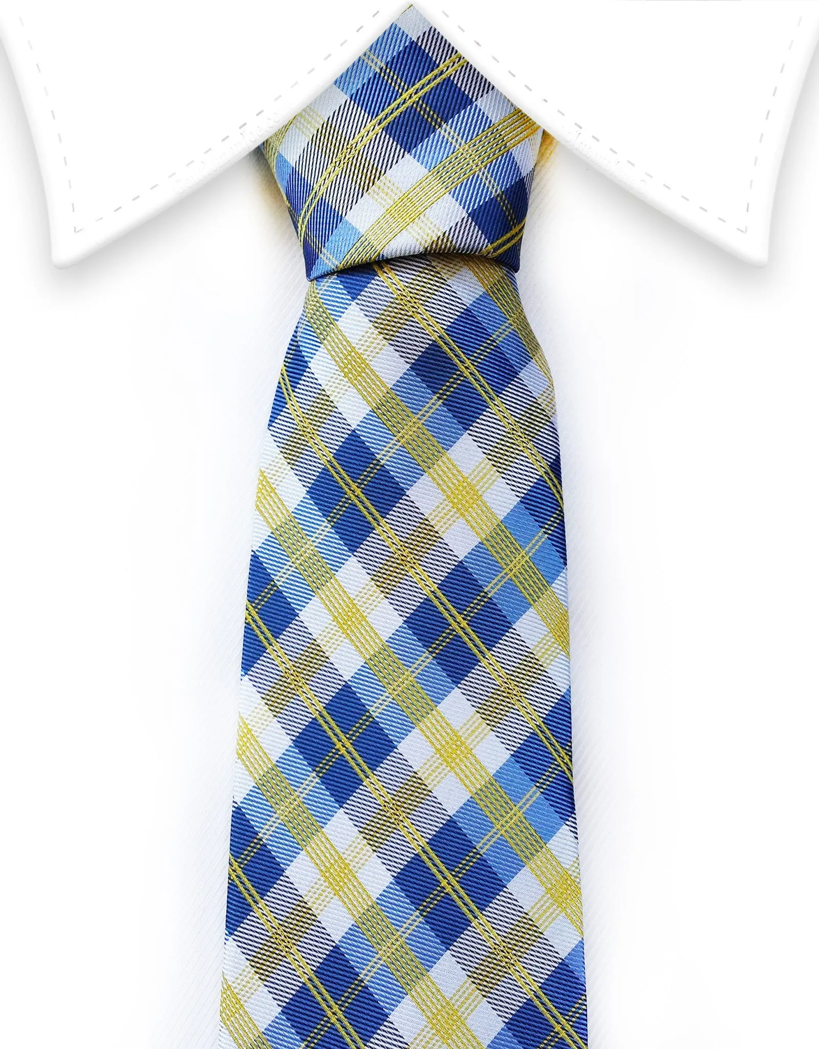 Blue & Yellow Plaid Tie