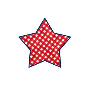 Blue and Red Plaid Star Shaped Plates