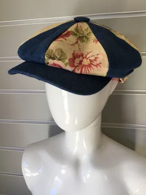 Breton Cap - Denim and Pink