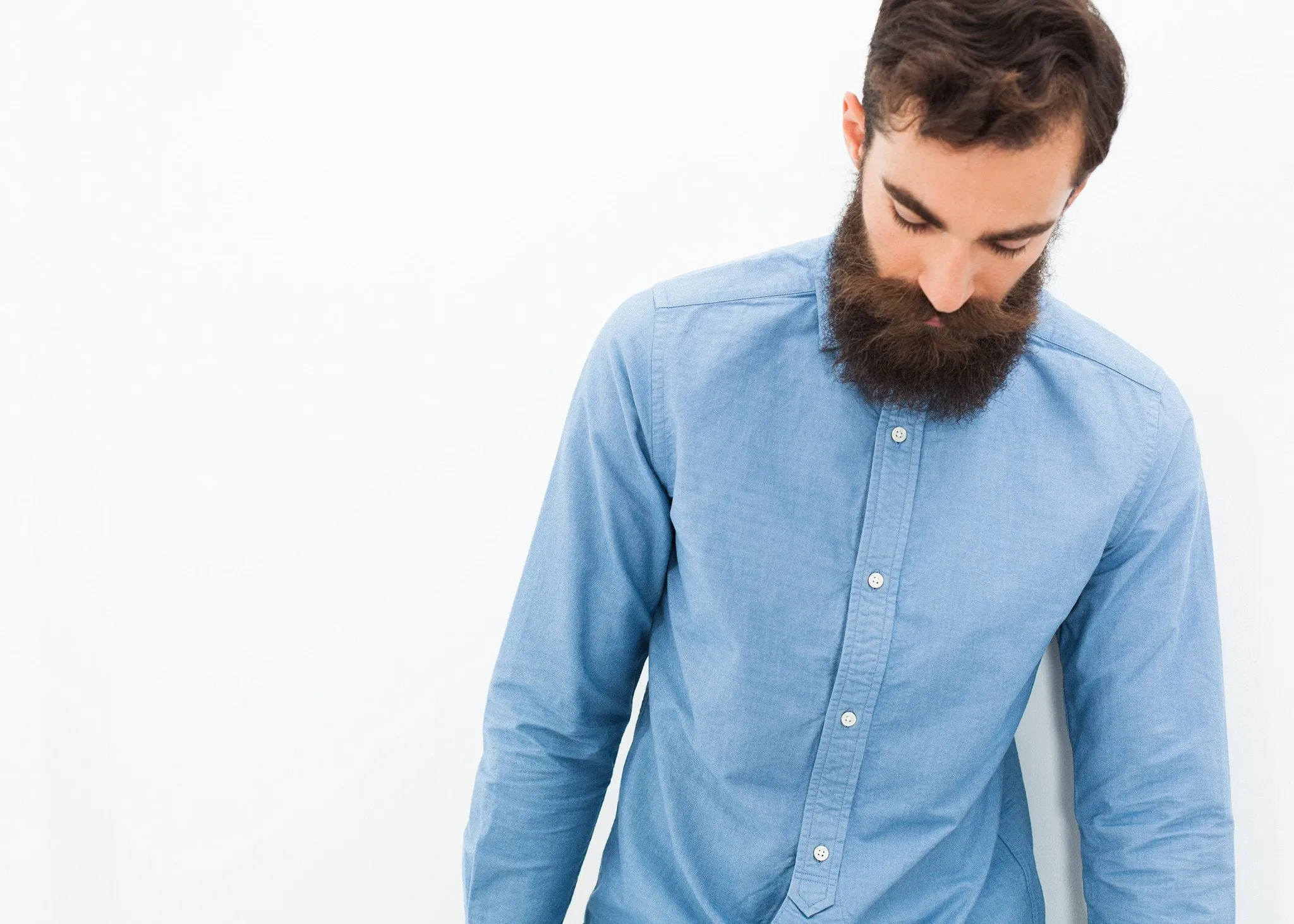 British Officer's Shirt in Sky Blue