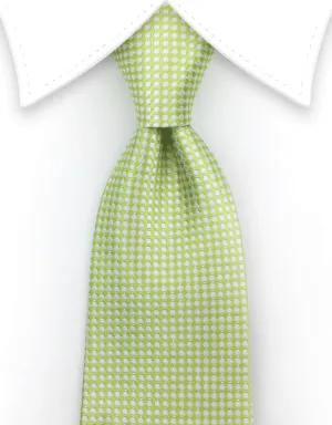 Celery Green Geometric Tie with a Sparkle