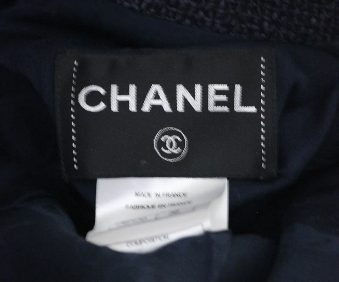 Chanel Navy Tweed Jacket sz 4