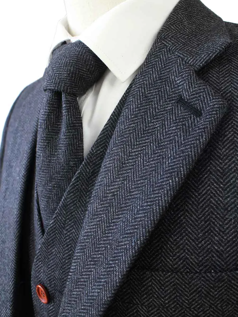 CHARCOAL HERRINGBONE TWEED 2 PIECE SUIT