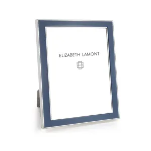 Denim & Silver Enamel Picture Frame