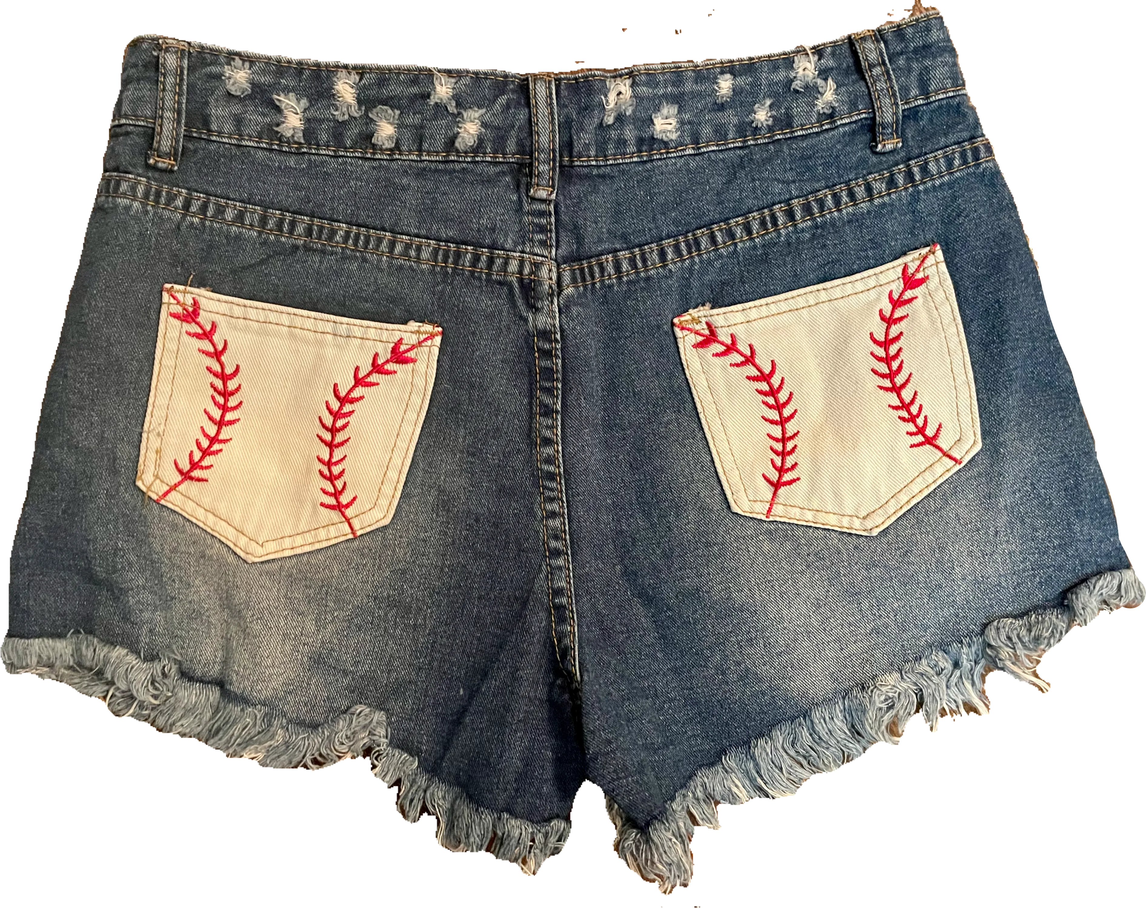 Denim Baseball Laced Shorts