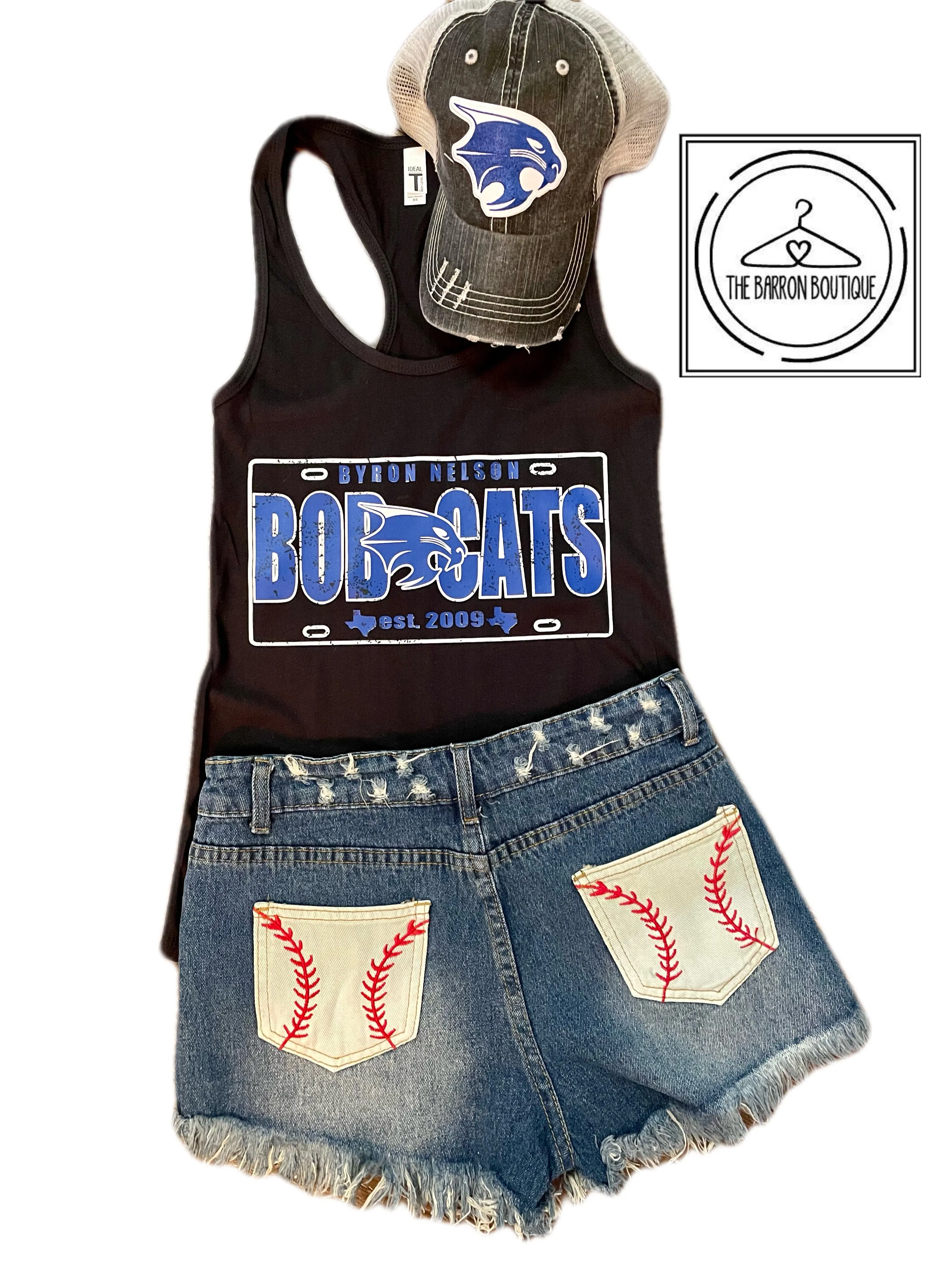 Denim Baseball Laced Shorts