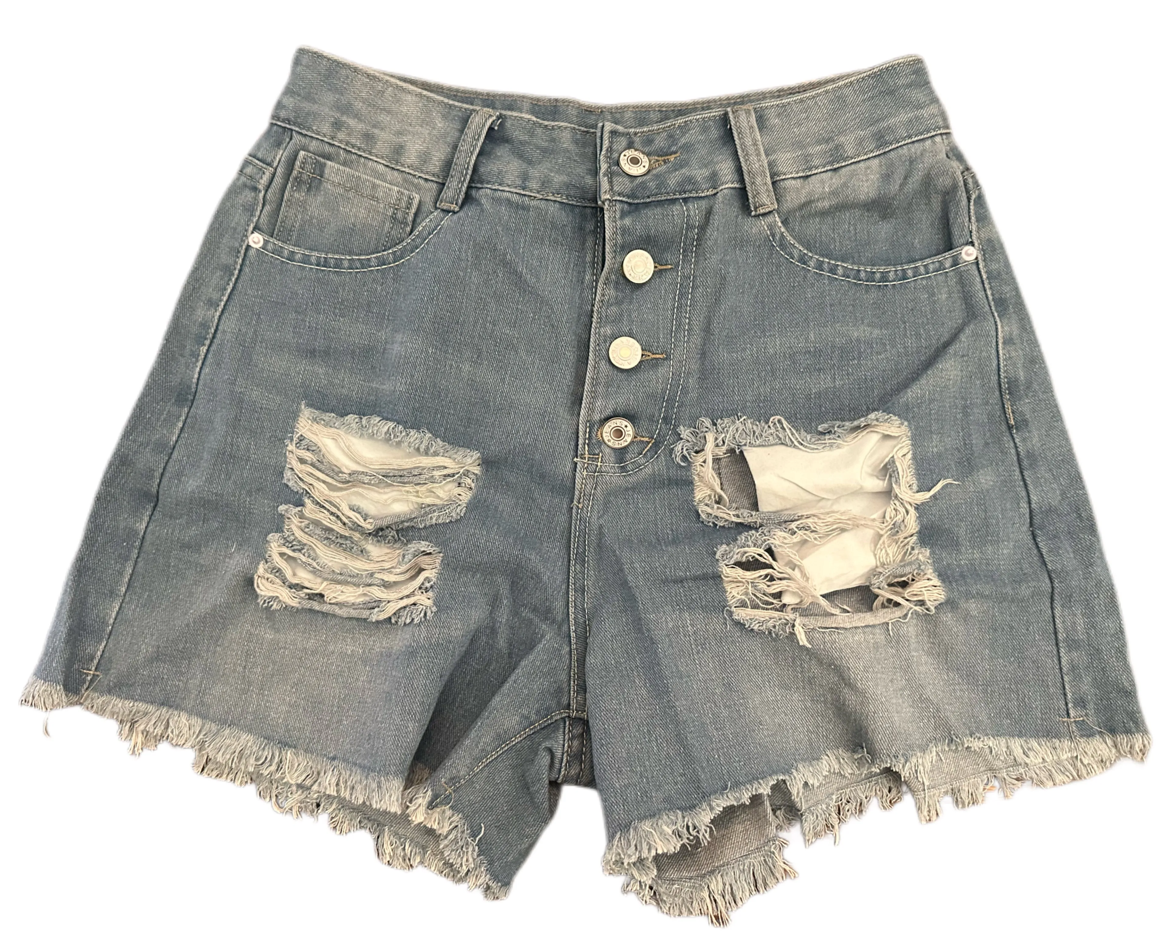 Denim Baseball Laced Shorts