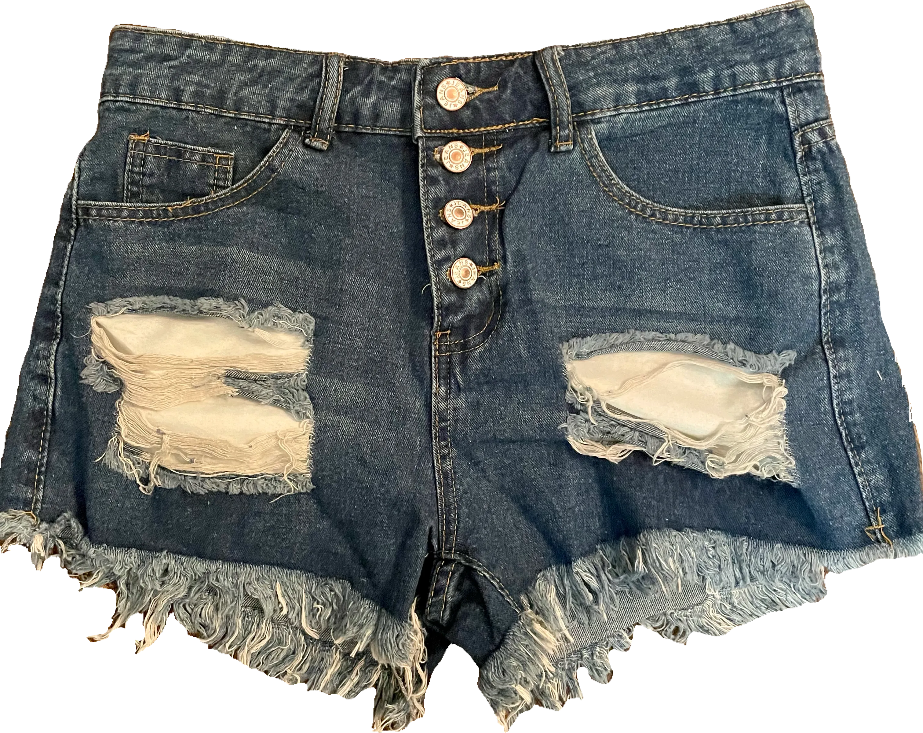 Denim Baseball Laced Shorts