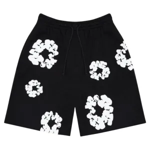 DENIM TEARS COTTON WREATH SWEATSHORTS BLACK