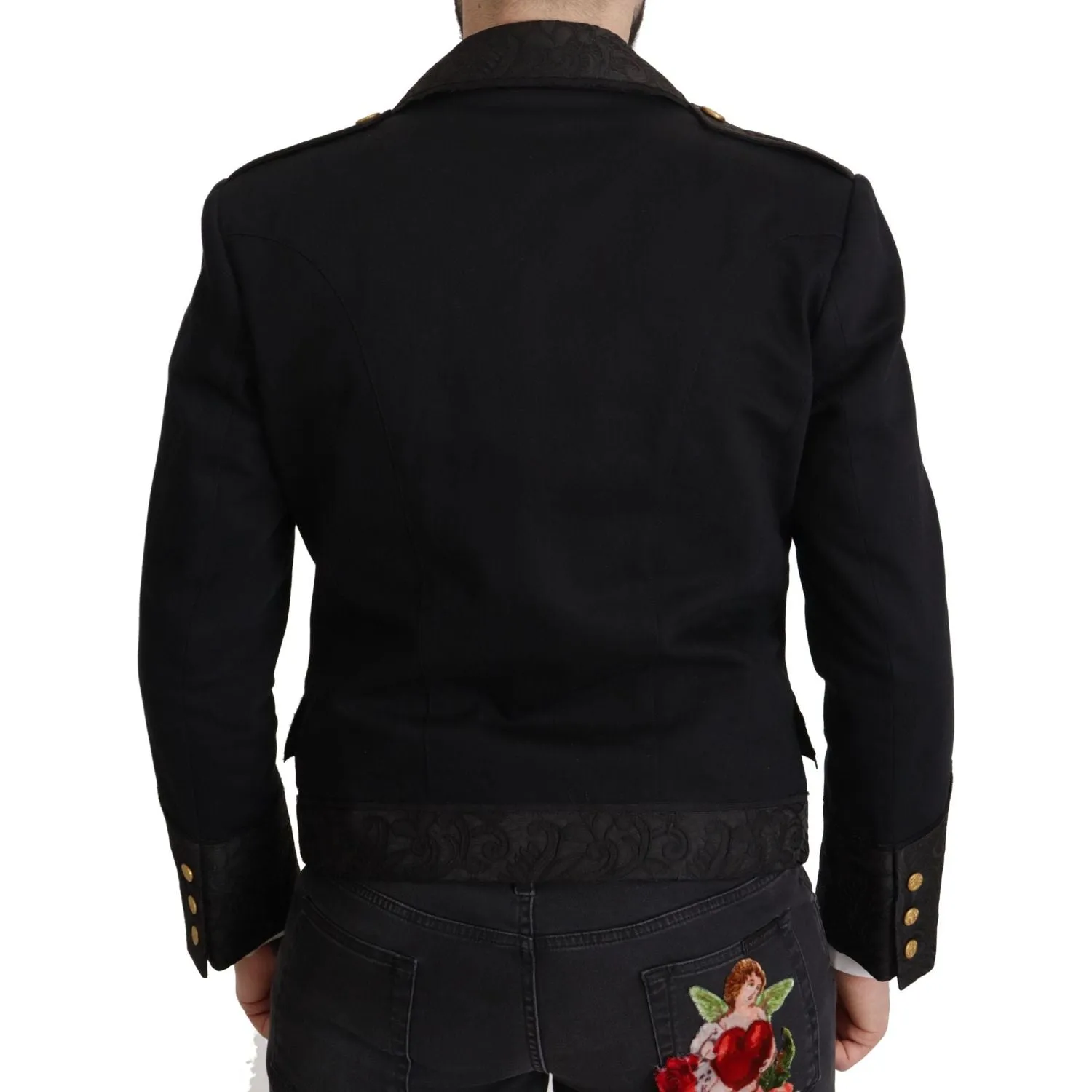 Dolce & Gabbana Elegant Black Double Breasted Jacket