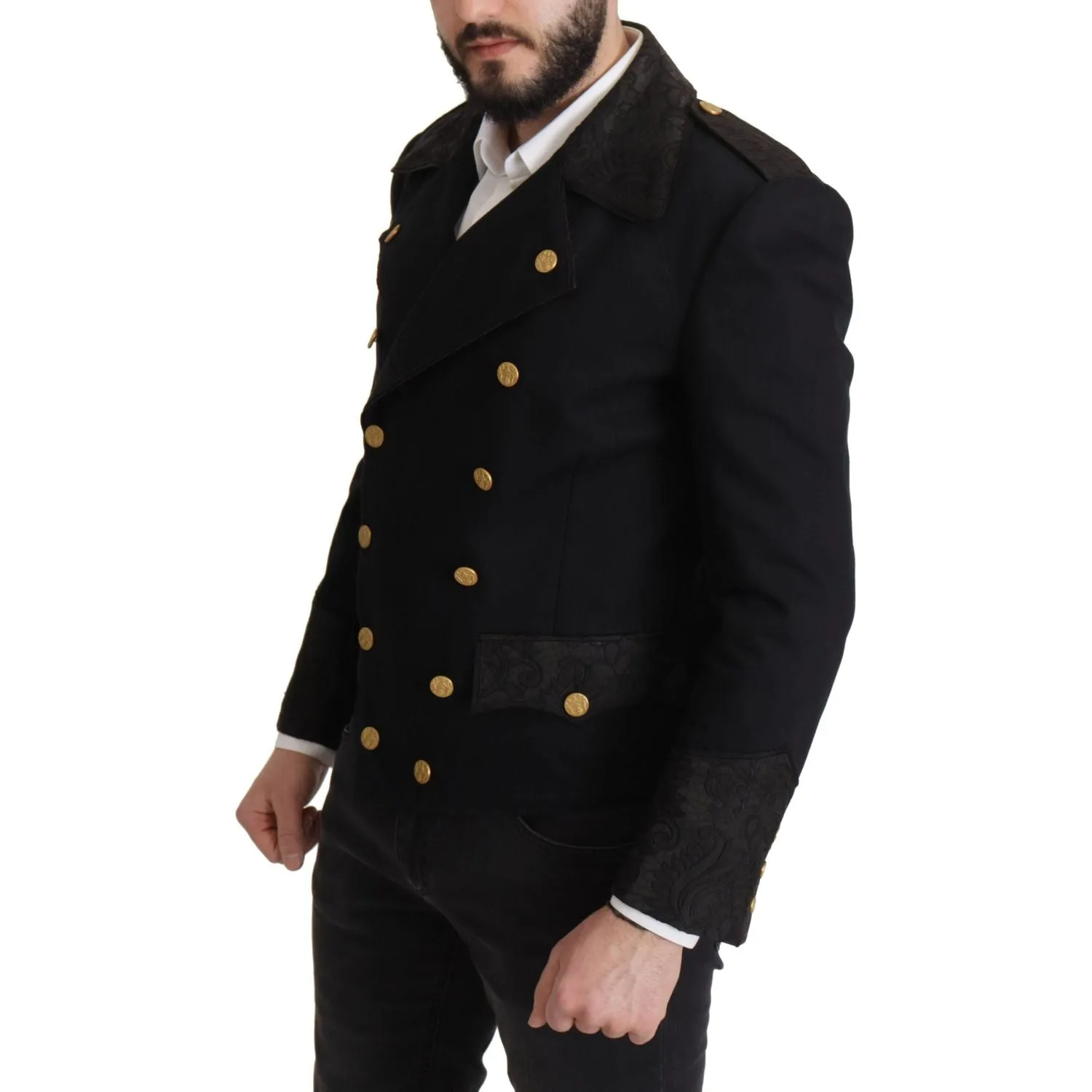 Dolce & Gabbana Elegant Black Double Breasted Jacket