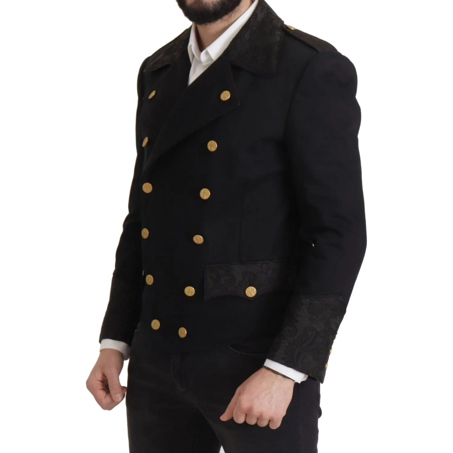 Dolce & Gabbana Elegant Black Double Breasted Jacket