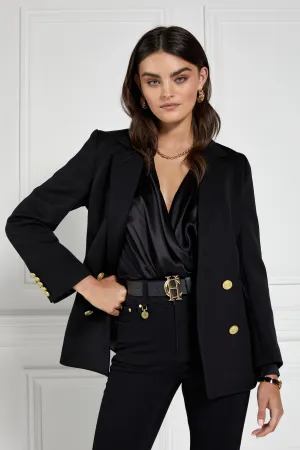 Double Breasted Blazer (Black Twill)