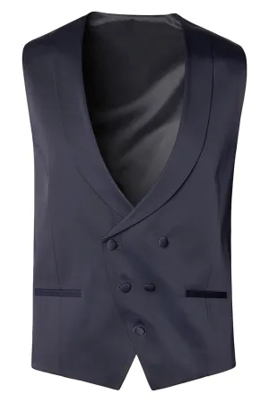 Double Breasted U-Shaped Vest - Navy