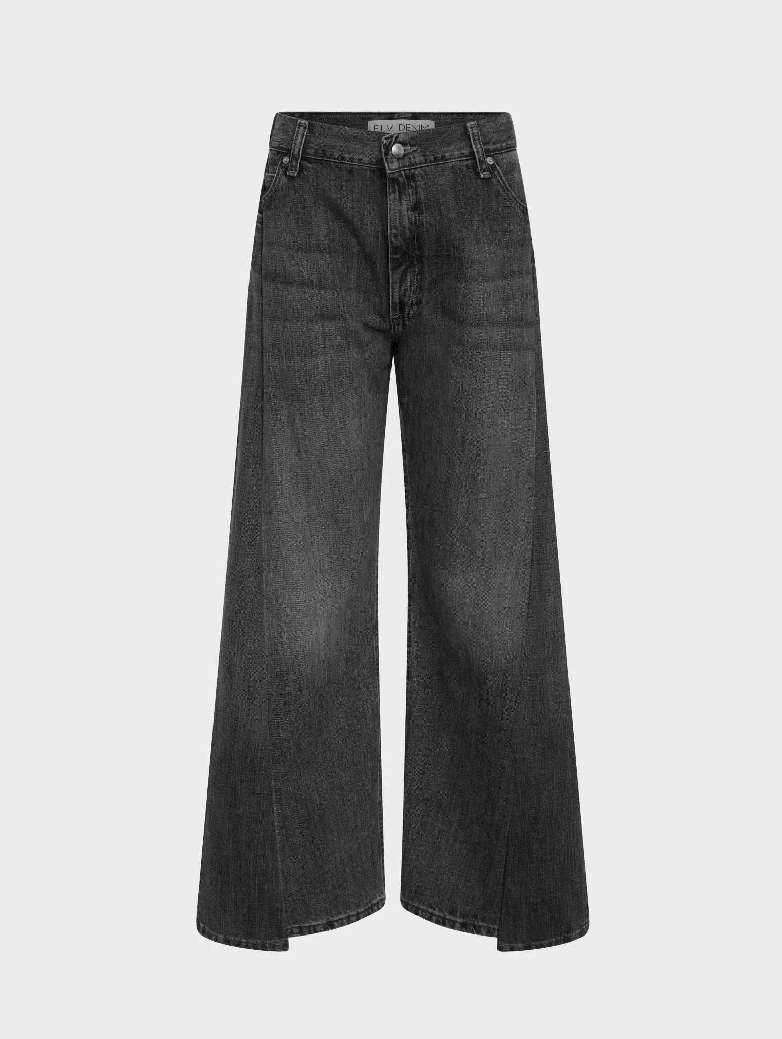 Freya Wide Leg Jean Charcoal Grey