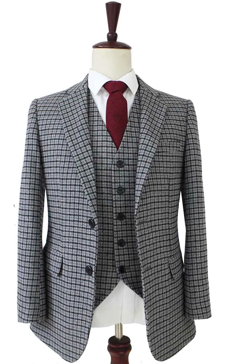 GREY HOUNDSTOOTH TWEED 2 PIECE