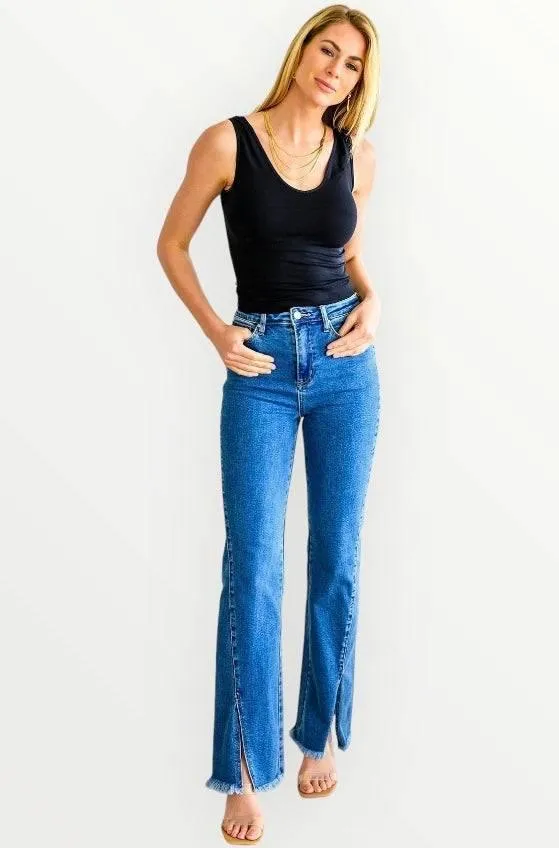 Judy Blue Vintage Wash Split Hem Jeans