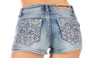 Ladies Rhinestone Shorts 4548 BS