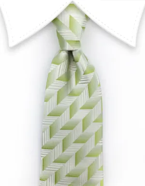 Light Green & White Men's Tie