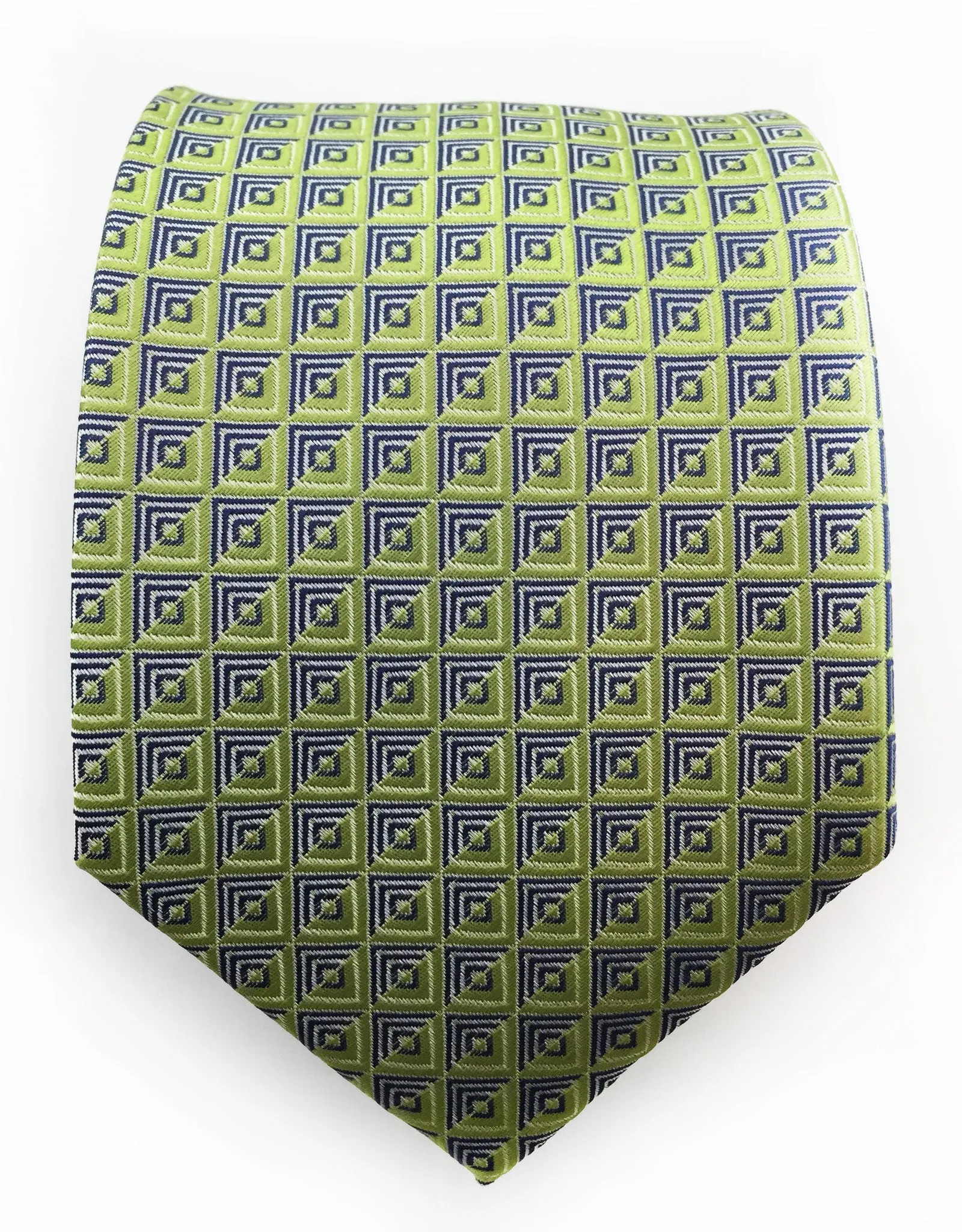 Lime Green with Silver Squares