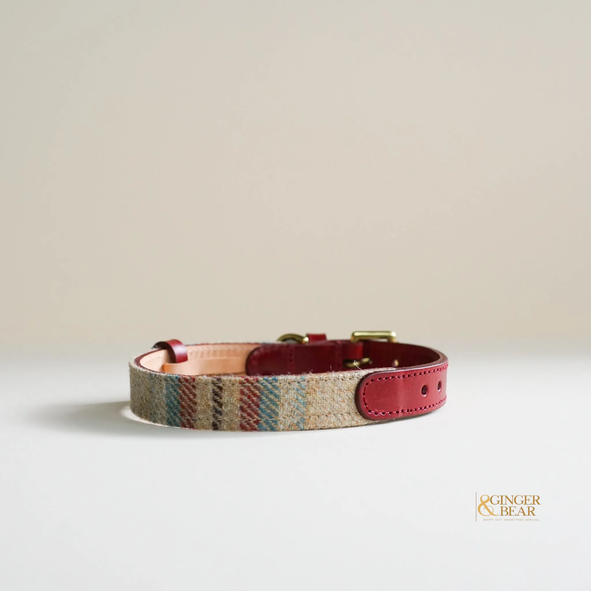 LISH Dixie Tartan Tweed Dog Collar