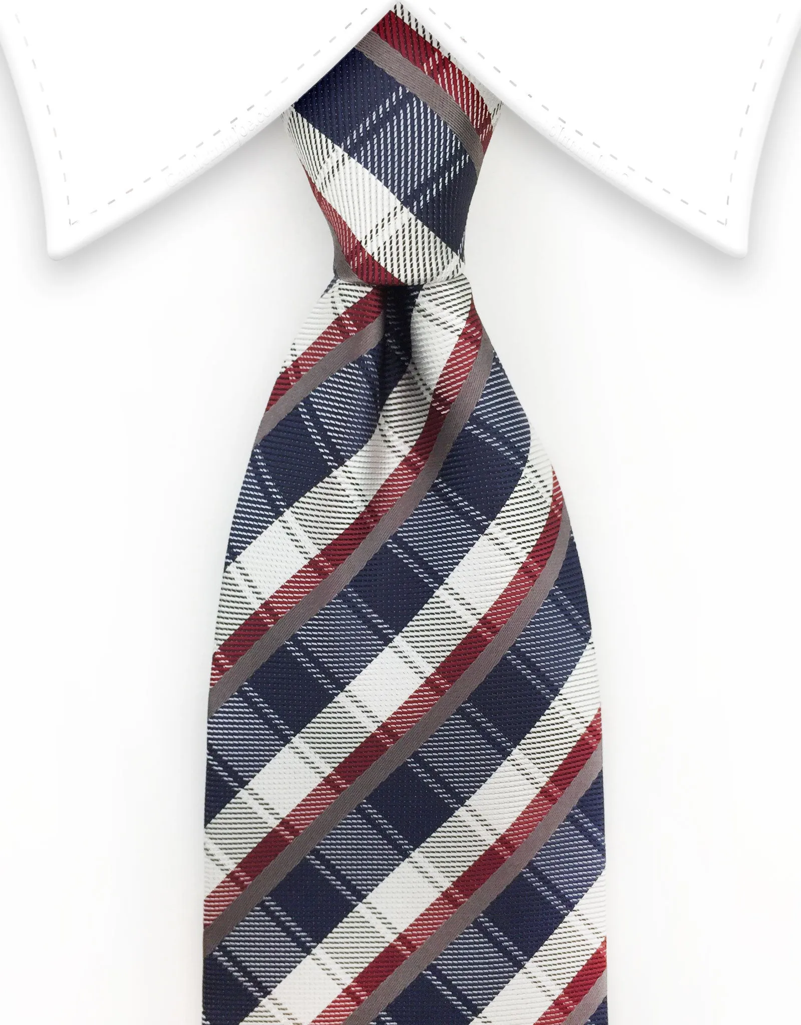 Navy & Red Striped Tie