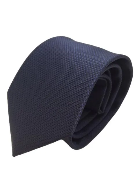 Navy Blue and Black Houndstooth Pattern Men's Extra Long Tie