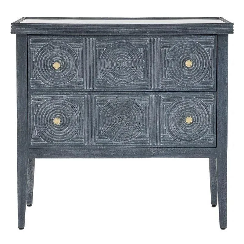 Navy Brushed Brass Chest Barry Goralnick Collection