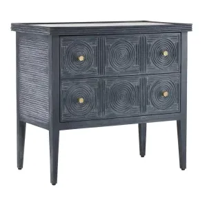 Navy Brushed Brass Chest Barry Goralnick Collection