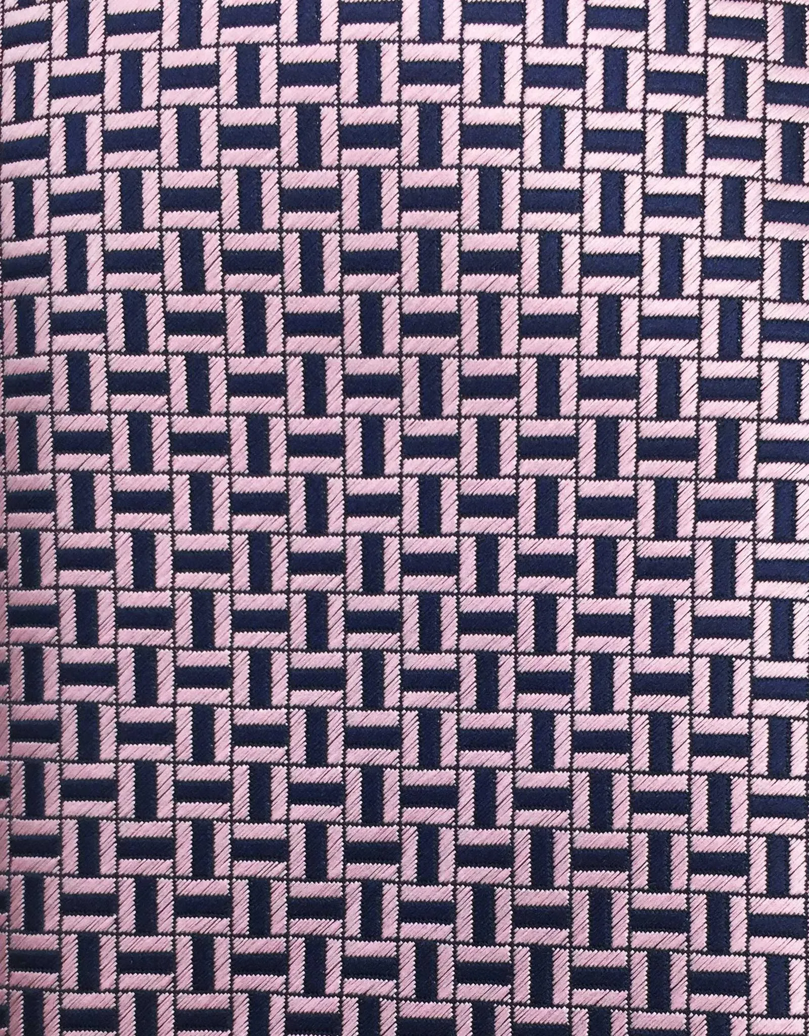 Pink & Navy Blue Geometric Tie