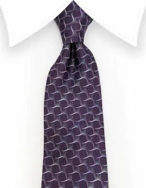 Plum Purple Tie with Design