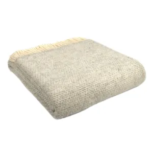 Pure New Wool Throw - Grey Beehive