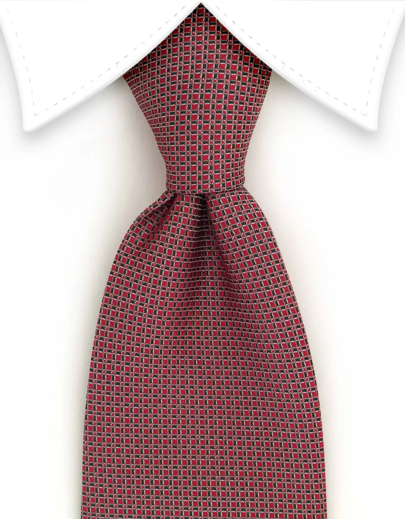 Red, Black & Silver Necktie