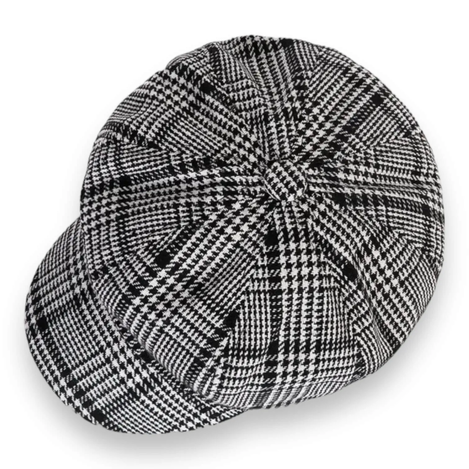 Retro Plaid 8 Panel Newsboy Cap