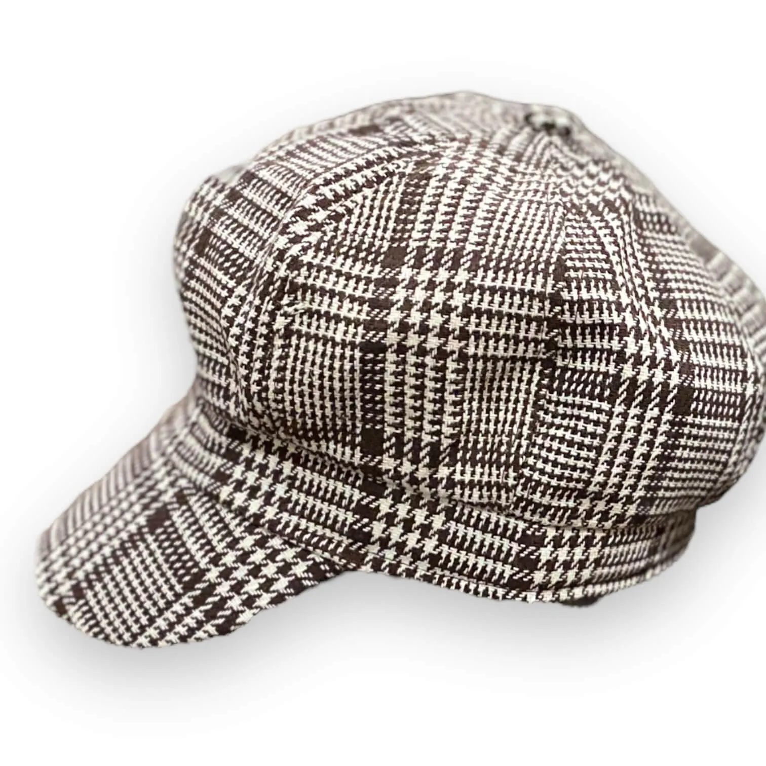 Retro Plaid 8 Panel Newsboy Cap