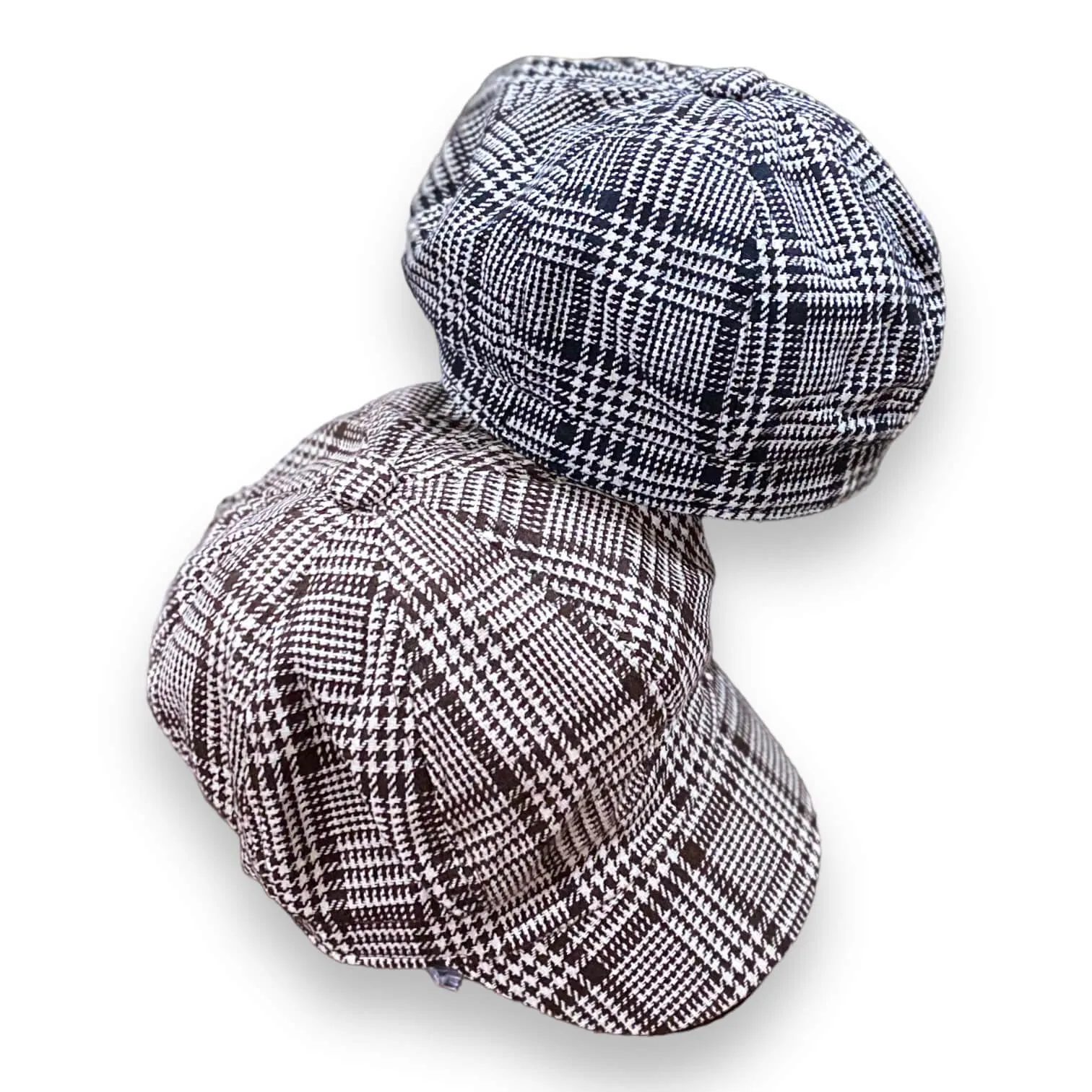 Retro Plaid 8 Panel Newsboy Cap